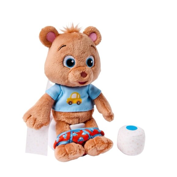 2024 Ms. Rachel POTTY TIME WITH BEAN Bear Plush Toy Play Toilet Paper & Soap NEW - Picture 4 of 8
